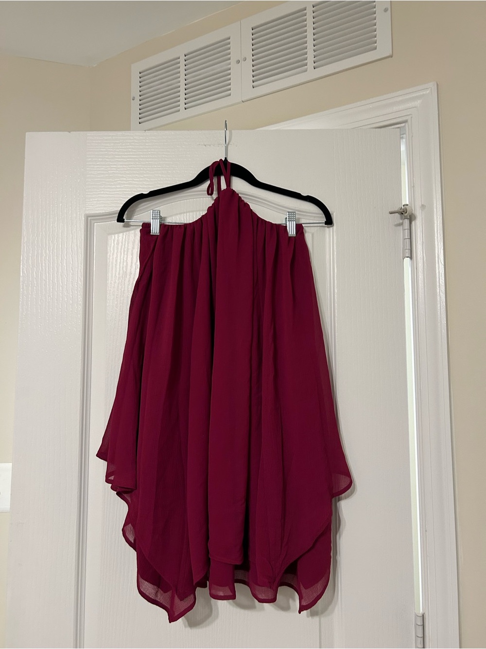 Women’s neck tie dress magenta